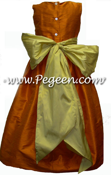 tangerine FLOWER GIRL DRESSES