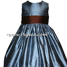 BLUE AND chocolate brown DRESSES