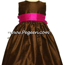 chocolate brown flower girl dresses