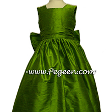 grass green flower girl dresses