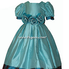 Bahama Breeze and Baltic silk Flower Girl Dresses style 401
