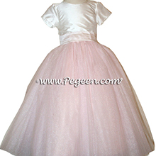 CHAMPAGNE PINK AND IVORY Flower Girl Dresses