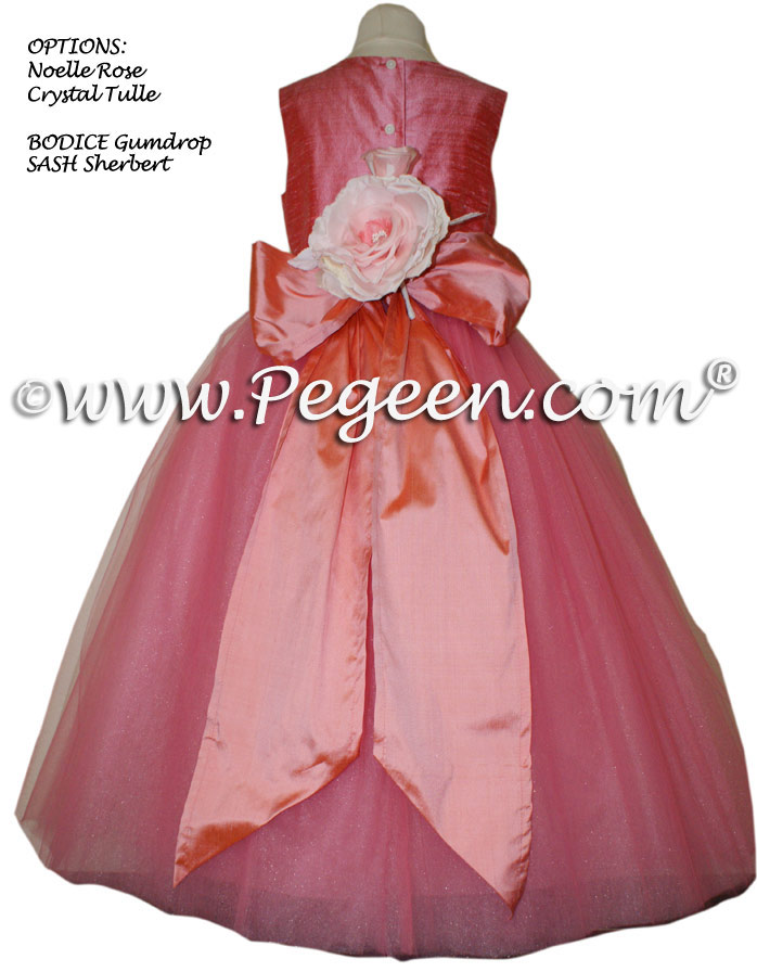 Sherbert and Gumdrop (pink) flower girl dresses