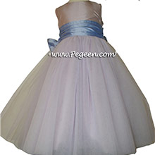 Lavender and Wisteria silk and tulle ballerina style flower girl dresses