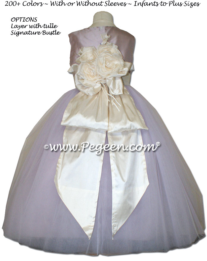 Pegeen Tulle Flower Girl Dress of the year 2011 with PEGEEN signature Bustle
