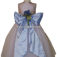 Lavender and Wisteria silk and tulle ballerina style flower girl dresses