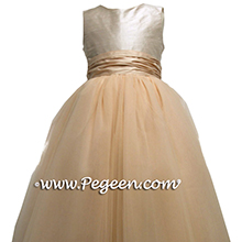 CHAMPAGNE PINK  AND SPRITE GREEN flower girl dresses