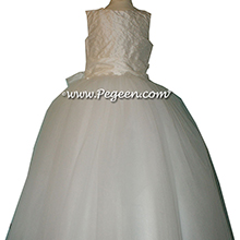 Pearled white communion dress