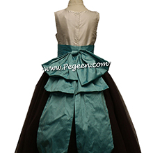 Tiffany Blue and Semi-Sweet ballerina style Flower Girl Dresses 