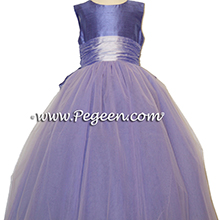Lilac and Violet tulle flower girl dresses