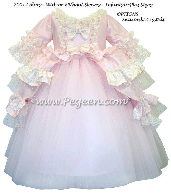 Ruffles, Glitter Tulle Flower Girl Dress Style 405 | Pegeen