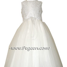 Aloncon lace and silk first communion dress