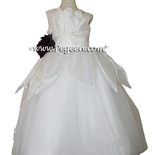 Antique White Organza Princess and the Frog Flower Girl Dresses by PEGEEN
