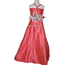 MELON silk, SORBET PINK Flower Girl Dresses in silk style 423