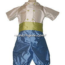 Style 509 Boys Ring Bearer Suit in Blue Moon and Citrus Green