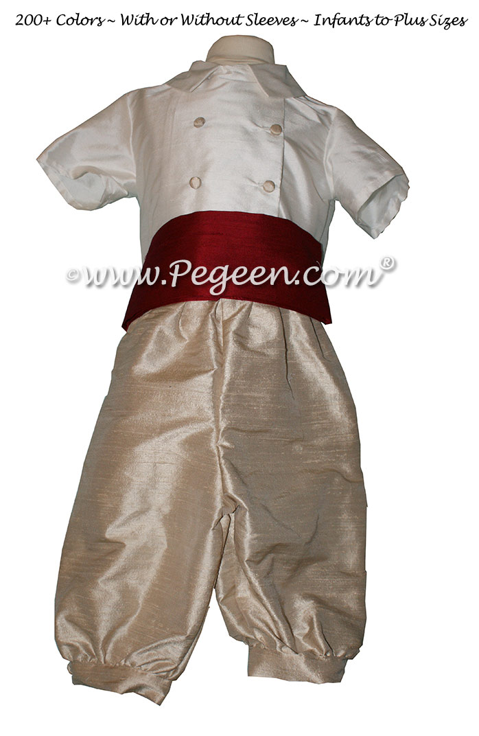 Style 509 Boys Ring Bearer Suit in Wheat and Wheat