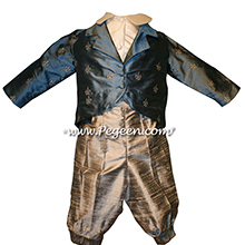 Style 590 Boys Ring Bearer Suit in Silver Gray and Arial Blue