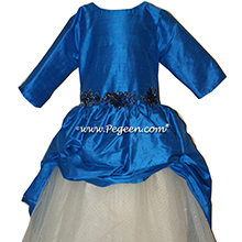blue Custom Tulle BAT MITZVAH DRESS OR flower girl dresses by PEGEEN