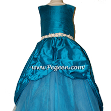 Mosaic teal or blue Custom Tulle PARTY NUTCRACKER DRESS OR flower girl dresses
