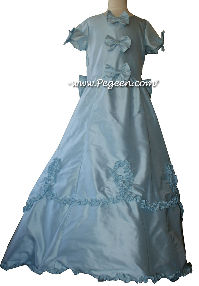 Baby Blue  Flower Girl Dresses Style 690