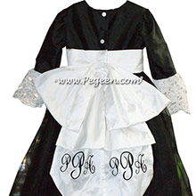 Black Marie Antoinette Style flower girl dresses