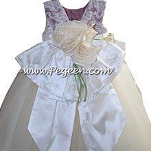 New Ivory and Thistle FLOWER GIRL DRESSES with tulle and Beaded aloncon lace