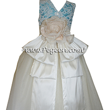 Tiffany Blue tulle ballerina style Flower Girl Dresses Style 697 with layers and layers of tulle