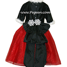 Red and Black Sparkle nutcracker, Clara or Christmas Holiday Flower Girl Dresses