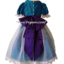 Peacock and Majestic Purple Silk Nutcracker Party Scene Dress Style 703 by Pegeen