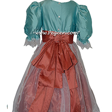 Tiffany Blue and Salmon Flame Clara Nutcracker Party Scene Dress