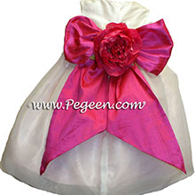HOT PINK infant flower girl dresses