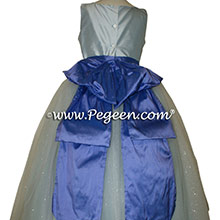 Wisteria Silk with Violet Sash - Our Sleeping Beauty Princess Flower Girl Dresses