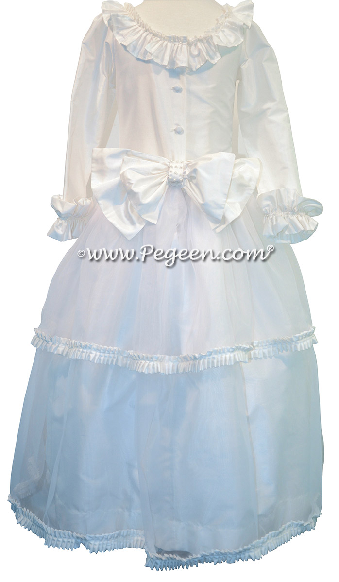Pearl Fairy Flower Girl or Nutcracker Dress with Swarovski Crystals with of tulle | Pegeen