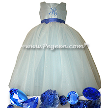 Sapphire Princess Dress with Monogramming - Our Pearl Fairy Flower Girl Dresses Style 902