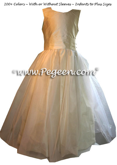 BUTTERCREME TULLE JUNIOR BRIDESMAID DRESS STYLE 356 BY PEGEEN
