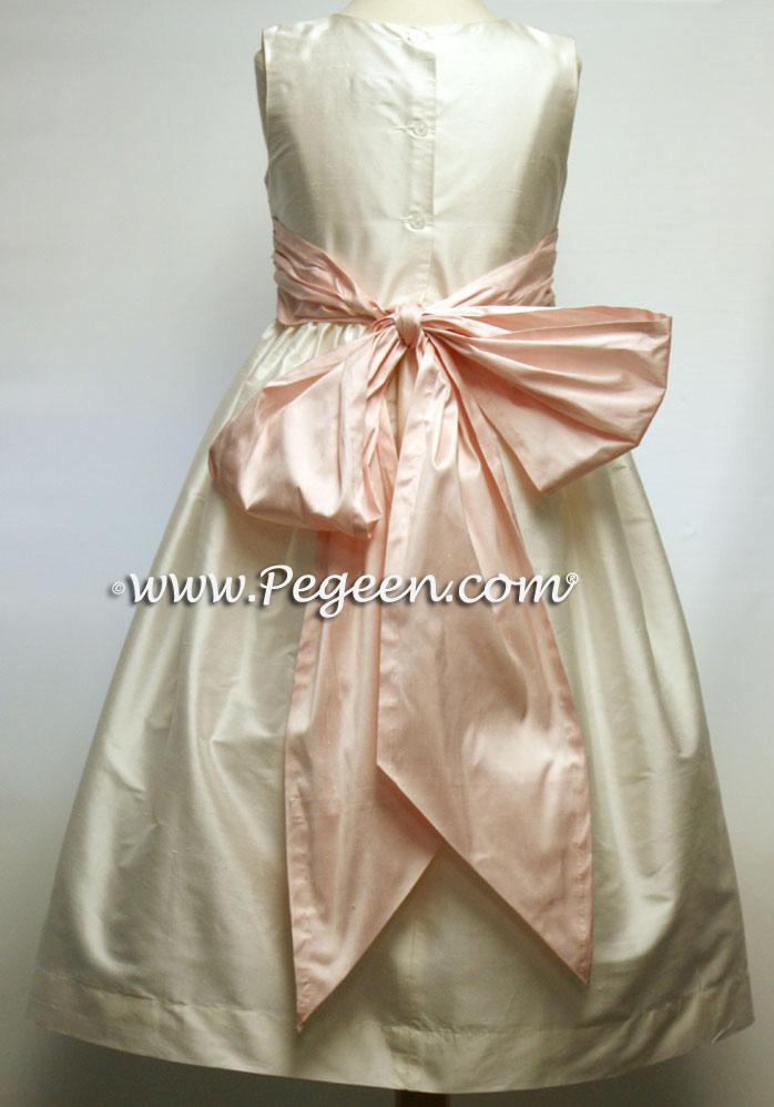 Monogrammed Flower Girl Dresses in Peony Pink | Pegeen
