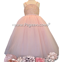 Morganite with Swarovski Crystals - Our Morganite Fairy Flower Girl Dresses Style 905