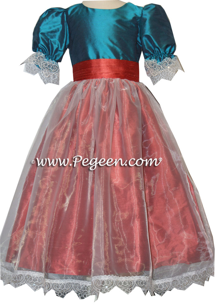 NUTCRACKER CLARA DRESS IN BALTIC BLUE AND SPICE