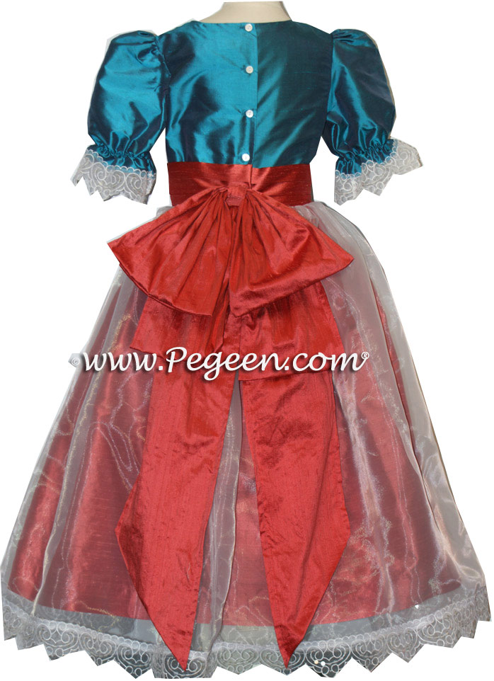 NUTCRACKER CLARA DRESS IN BALTIC BLUE AND SPICE