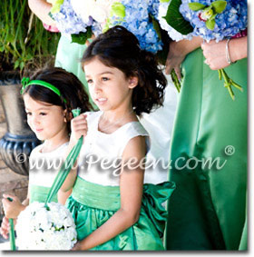 Clover green flower girl dresses Pegeen Classics Style 398