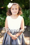 Flower Girl Dresses of the Month in Ivory and Medium Gray