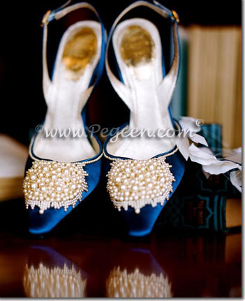 Cloud Blue and taupe Tulle flower girl dress