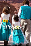 Flower Girl Dresses of the Month in Green and Navy