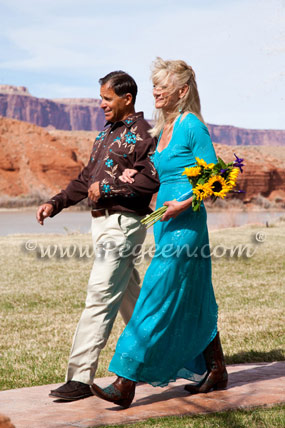  Antique White & Turquoise Organza and Silk flower girl dresses