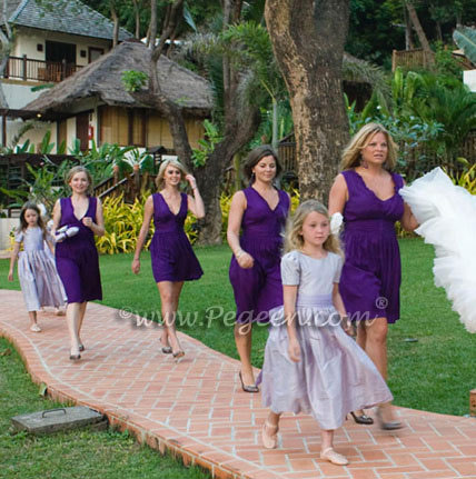 Lilac and Platinum Ring Bearer Suit and flower girl dresses