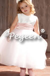 Flower Girl Dresses of the Month in White and Pink Silk