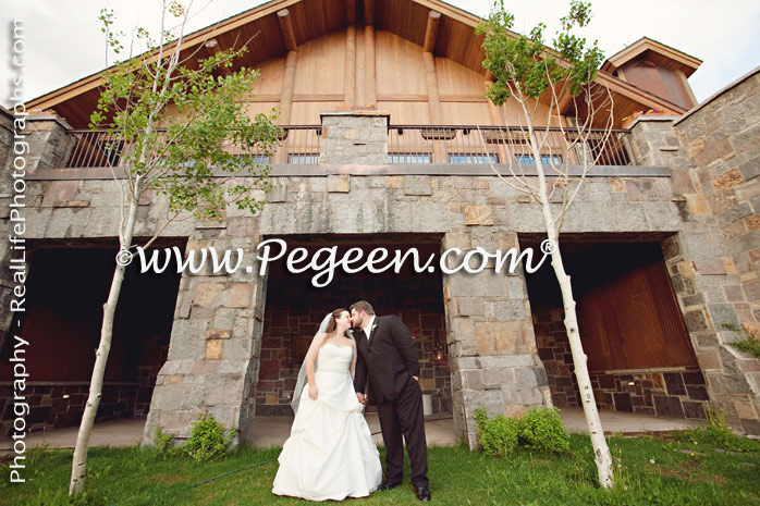 Antique White and Petal Pink Flower Girl Dress for this Telluride wedding