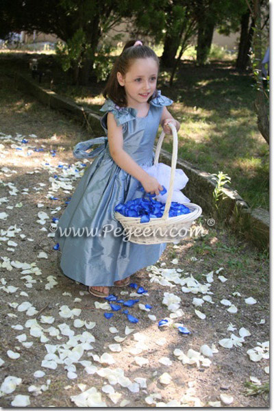 Flower Girl Dresses in Adriatic Silk