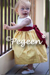 Flower Girl Dresses in Mustard and Red