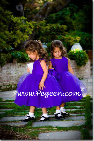 Royal Purple Silk & Tulle Style 402 - Flower Girl Dress